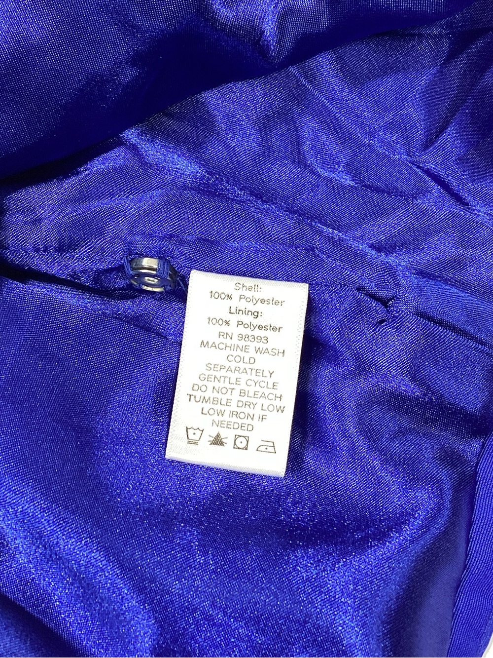 Dennis by Dennis Basso Cobalt Blue Pleated Collar Blazer Jacket XL - Picture 13 of 13
